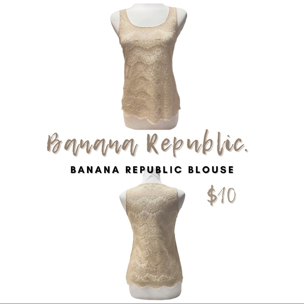 ➰ Banana Republic Ivory Lace Camisole Tank Top